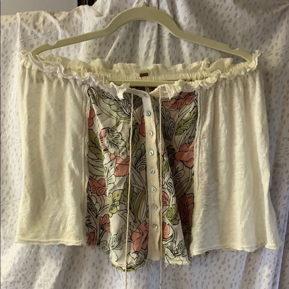 Free People strapless blouse